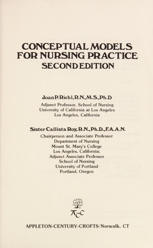 Conceptual models for nursing practice