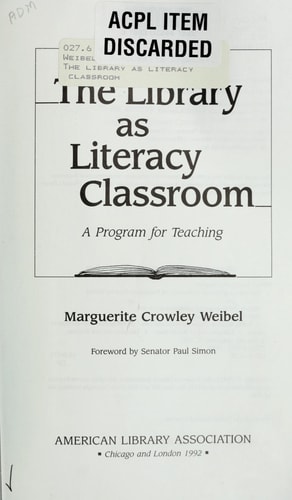 The Library As Literacy Classroom: A Program for Teaching