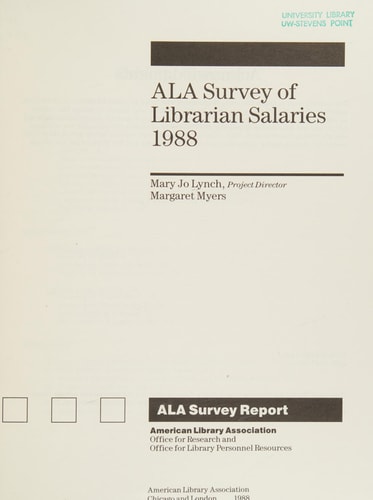 ALA Survey of Librarian Salaries, 1988