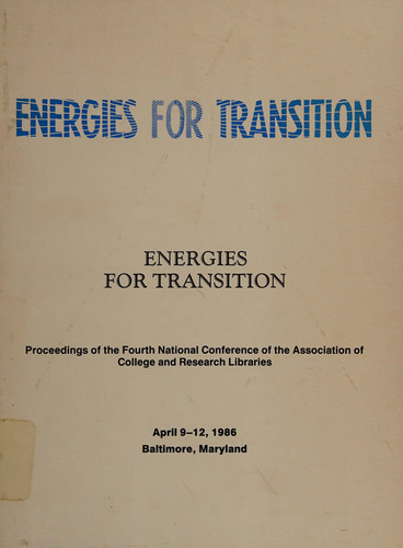 Energies for Transition 4th National Conference : Papers