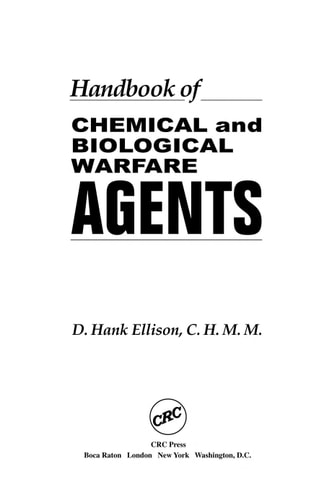 Handbook of Chemical and Biological Warfare