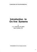 Introduction to on-line systems, (Computers and the professional)