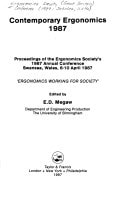 Contemporary Ergonomics 1987