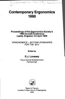 Contemporary Ergonomics 1990