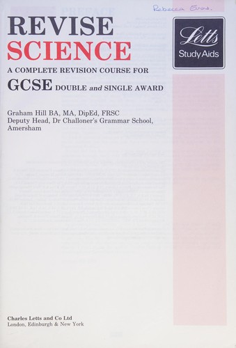 Revise Science (Letts Study Aid)