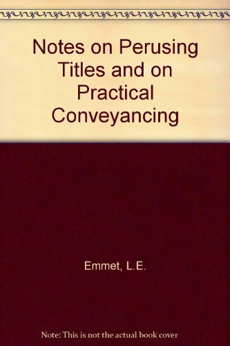Emmet on Title First supplement to the eighteenth edition