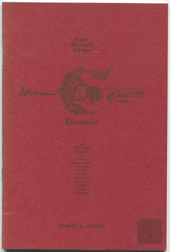 Taverner; An Opera in Two Acts