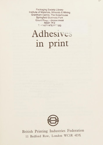 Adhesives in Print