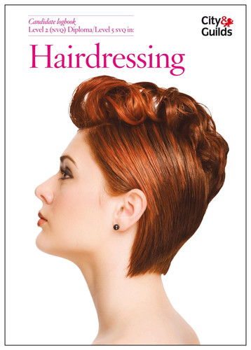 Level 2 (NVQ) Diploma/level 5 SVQ in Hairdressing Candidate logbook