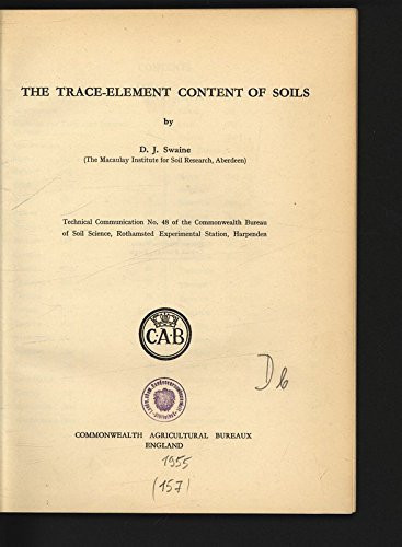 Trace-element Content of Soils