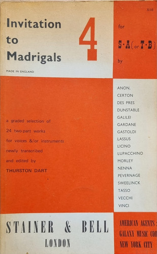 Invitation to Madrigals