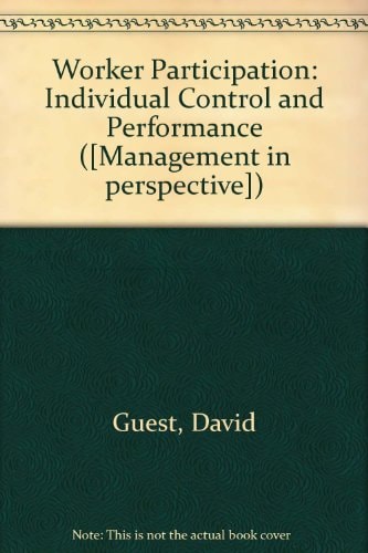 Worker Participation: Individual Control and Performance