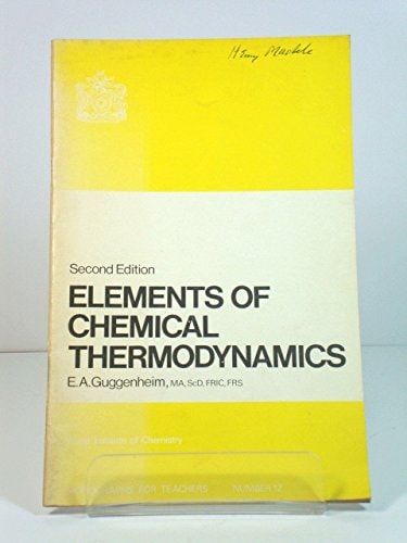 Elements of Chemical Thermodynamics
