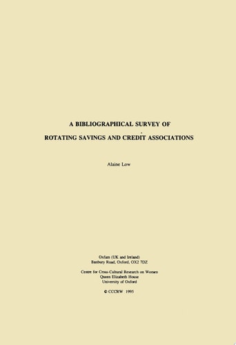A Bibliographical Survey of Rotating Savings and Credit Associations