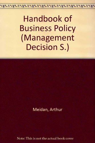 Handbook of Business Policy
