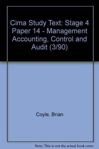 Management Accounting Control and Audit. Stage 4