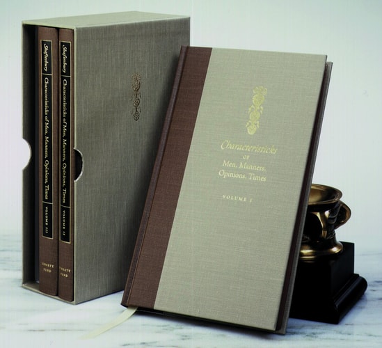 Characteristicks of Men, Manners, Opinions, Times Miscellaneous reflections on the preceding treatises, and other critical subjects. A notion of the tablature, of judgment of Hercules. With a letter concerning Design. 3
