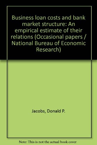 Business loan costs and bank market structure: an empirical estimate of their relations