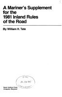Mariners Supplement for 1981: Inland Rules of the Road