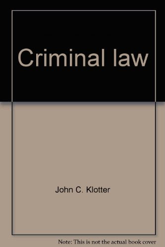 Criminal law (Justice administration legal series)