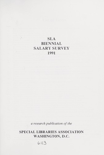 SLA Biennial Salary Survey 1991