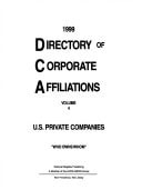 1999 Directory of Corporate Affiliations