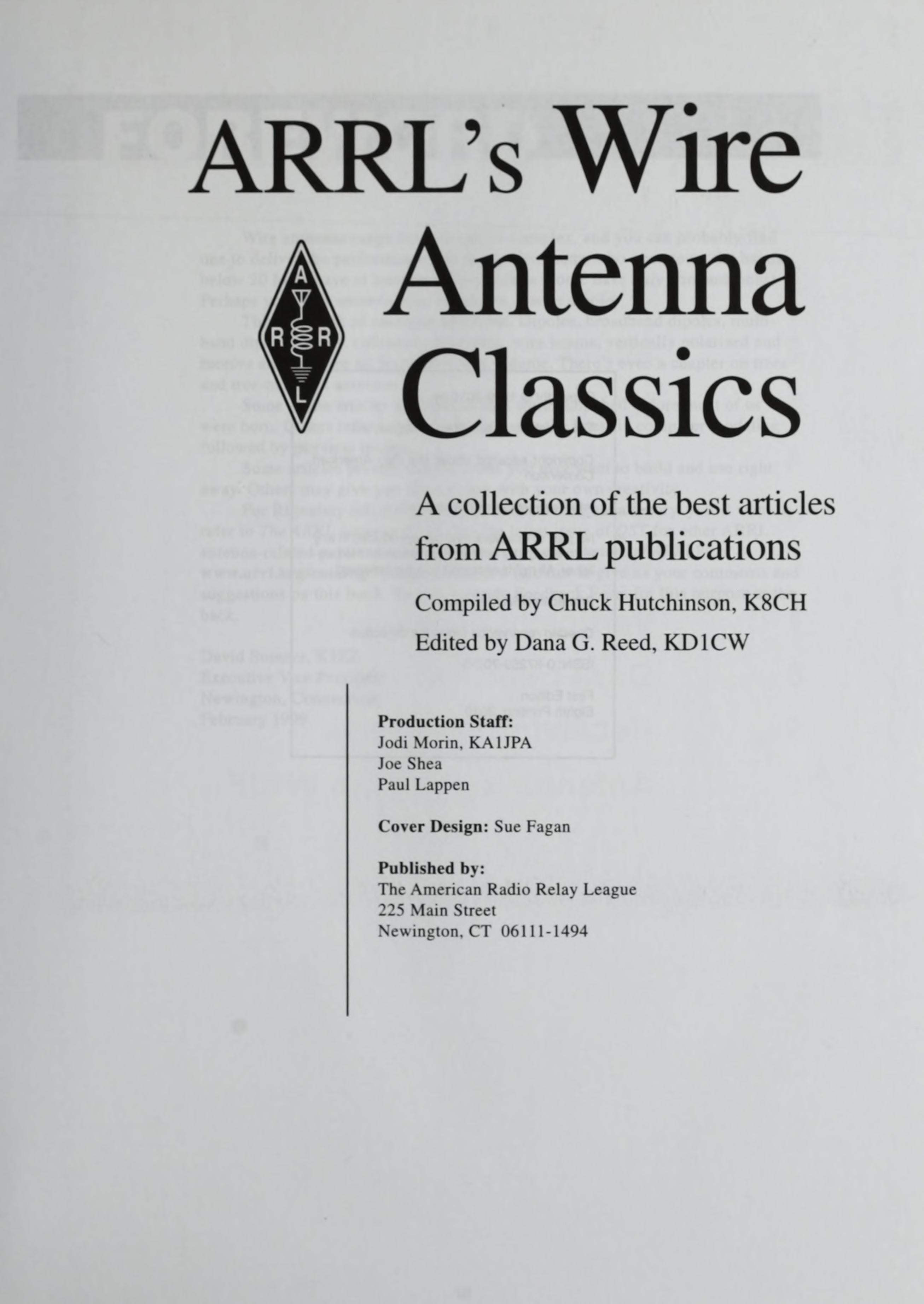 ARRL's Wire Antenna Classics: A Collection of the Best Articles from ARRL Publications