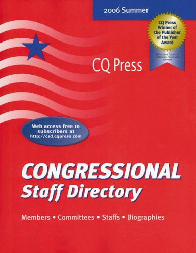 Congressional Staff Directory, Summer 2006