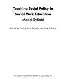 Teaching Social Policy in Social Work Education
