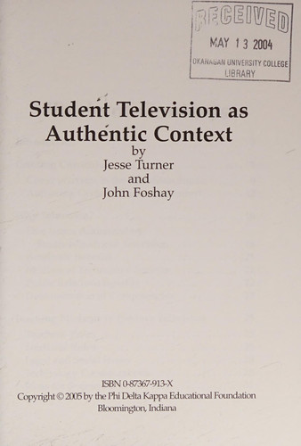 Student Television As Authentic Context