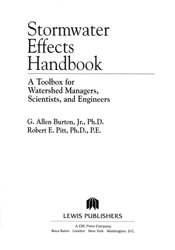 Manual for Evaluating Stormwater Runnoff Effects in Receiving Waters
