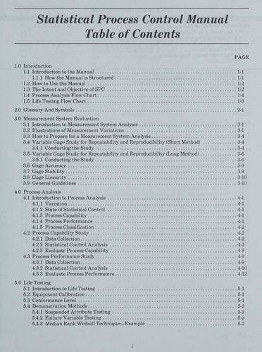 Statistical Process Control Manual