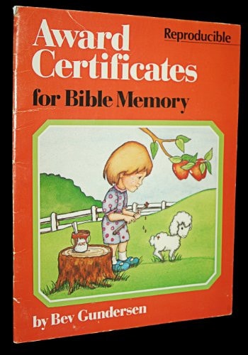 Award Certificates for Bible Memory
