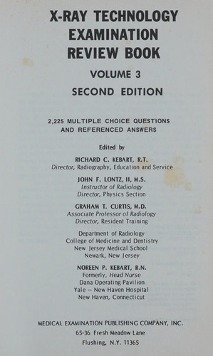 X-Ray Technology Examination Review Book