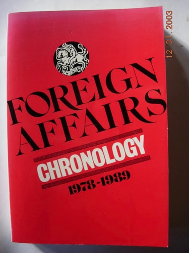Foreign Affairs Chronology, 1978-1989