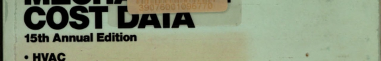 Means Mechanical Cost Data, 1992