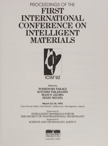 Intelligent Materials, First International Conference