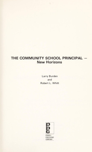 The community school principal--new horizons