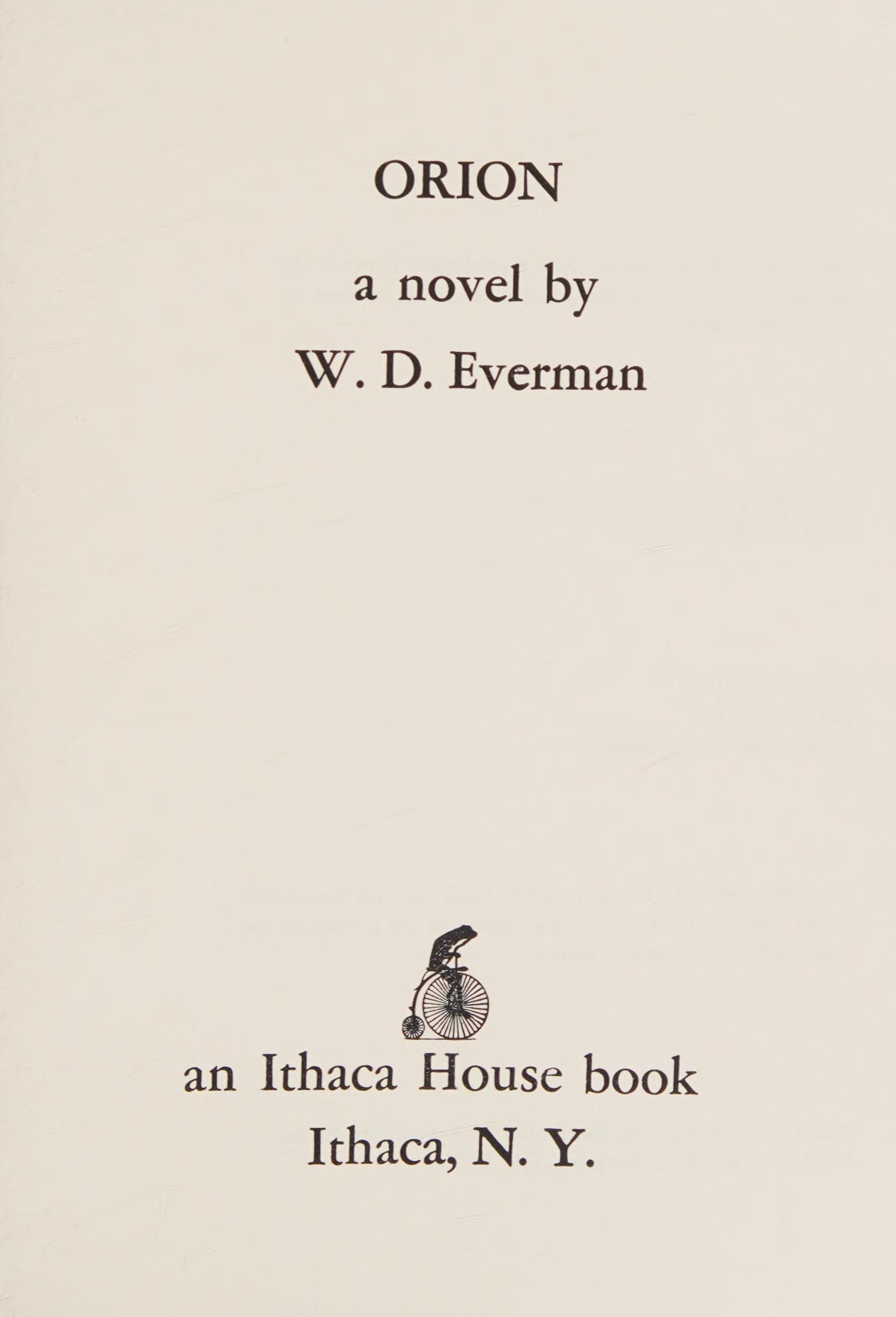 Orion A Novel