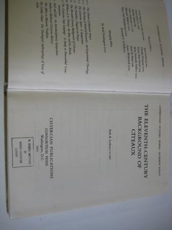 The Eleventh-Century Background of Citeaux (Cistercian Studies, 8)