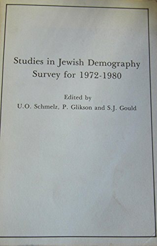 Studies in Jewish Demography Survey for 1972-1980