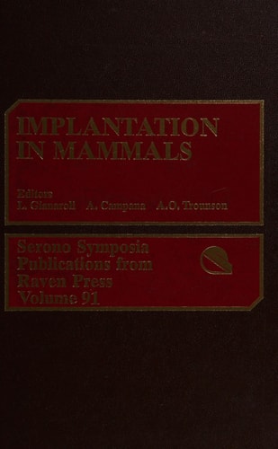 Implantation in Mammals (Serono Symposia Publications)