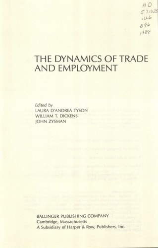 The Dynamics of Trade and Employment