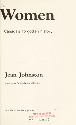Wilderness women; Canada's forgotten history