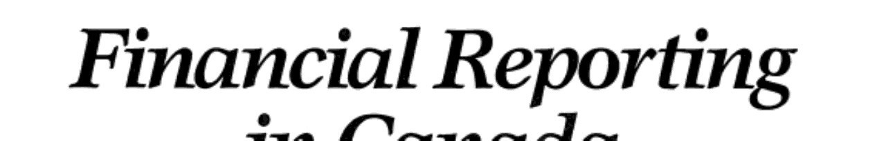 Financial Reporting in Canada