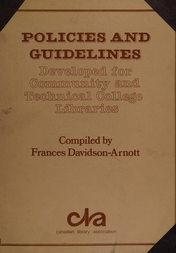 Policies and Guidelines Developed for Community and Technical College Libraries