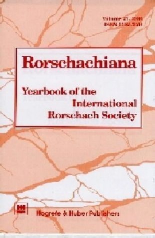 Rorschachiana Yearbook of the International Rorschach Society