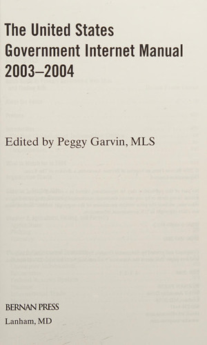 The United States Government Internet Manual (2003-2004)
