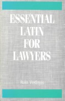 Essential Latin for Lawyers (English and Latin Edition)