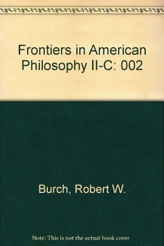 Frontiers in American Philosophy